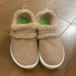 Oofos Fuzzy Slip On Shoes